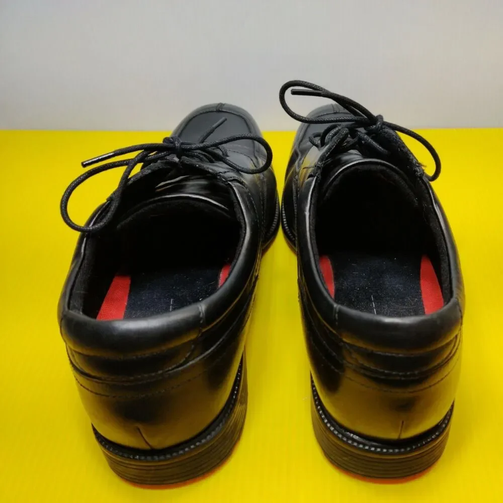 Rockport A13001 Sz 11 Mens Bike Toe Blk Leather Slipon Dress Shoe Walk Business